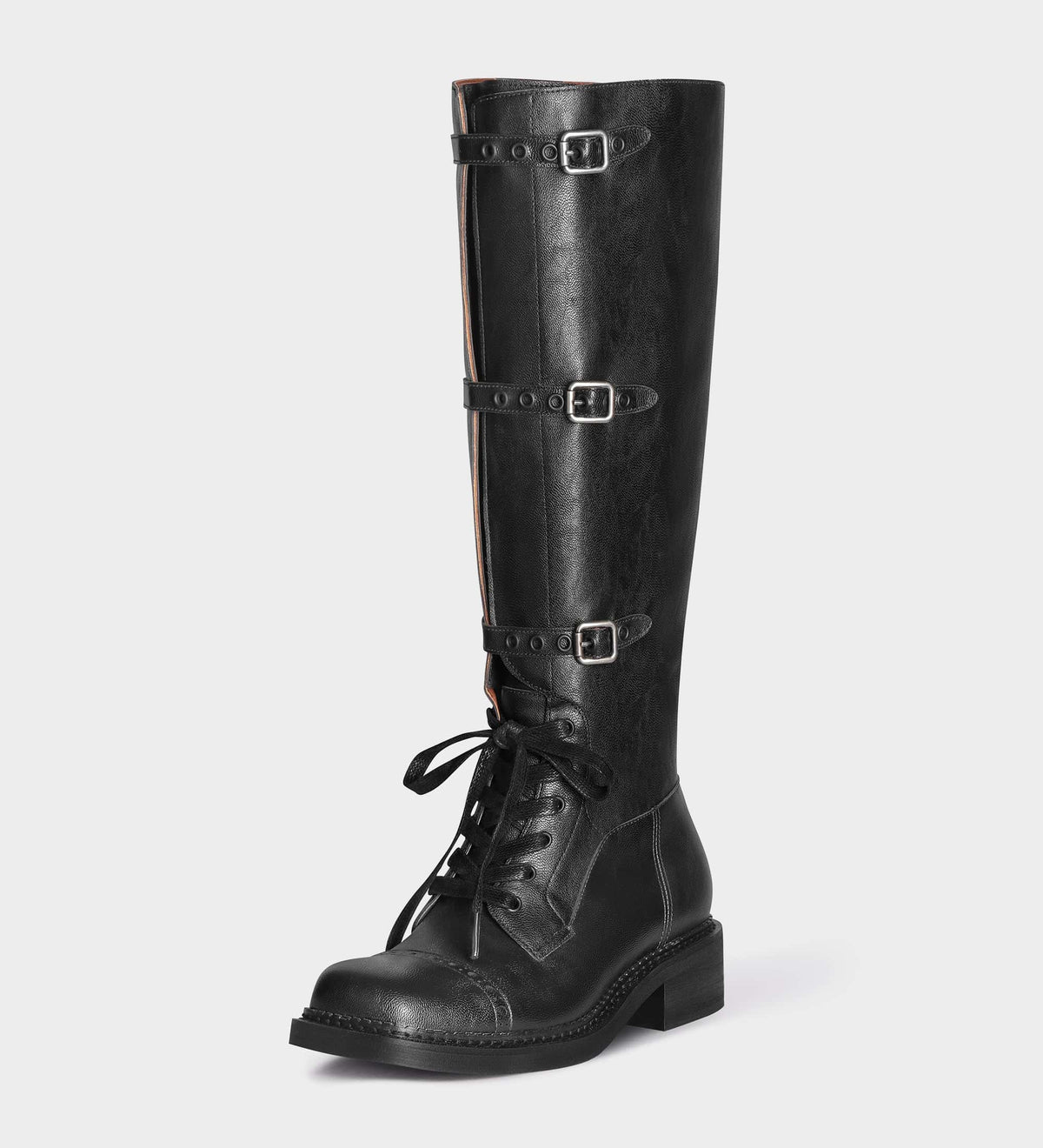 black boots with buckle