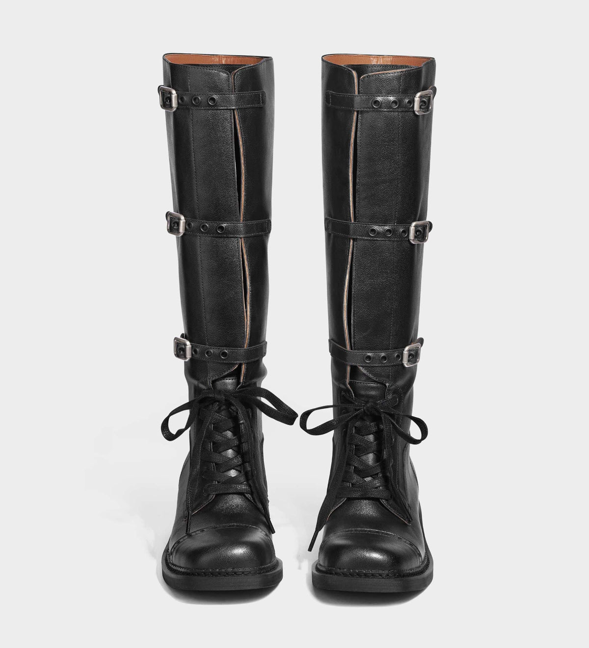 black moto boots