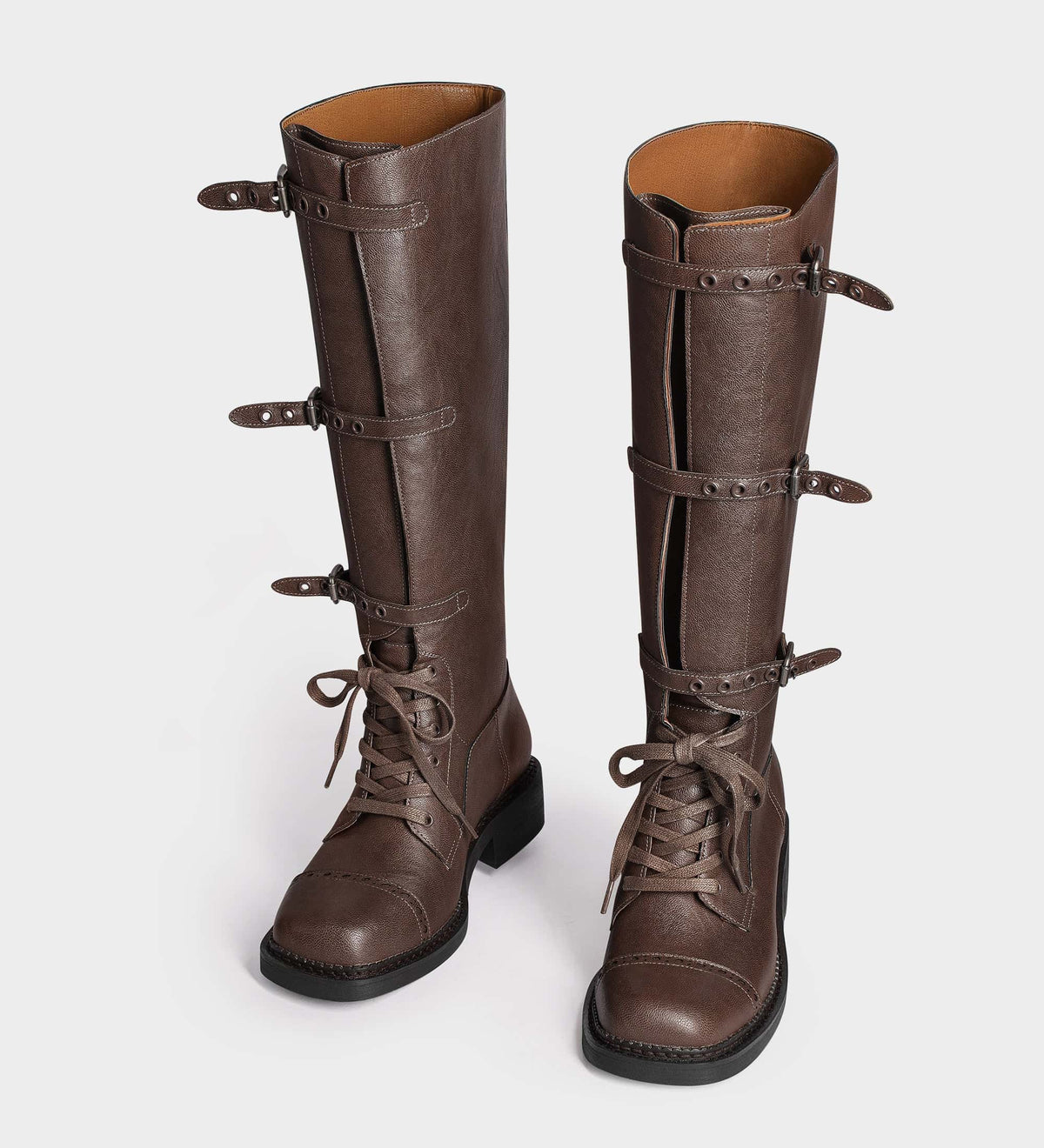 square toe knee high boots