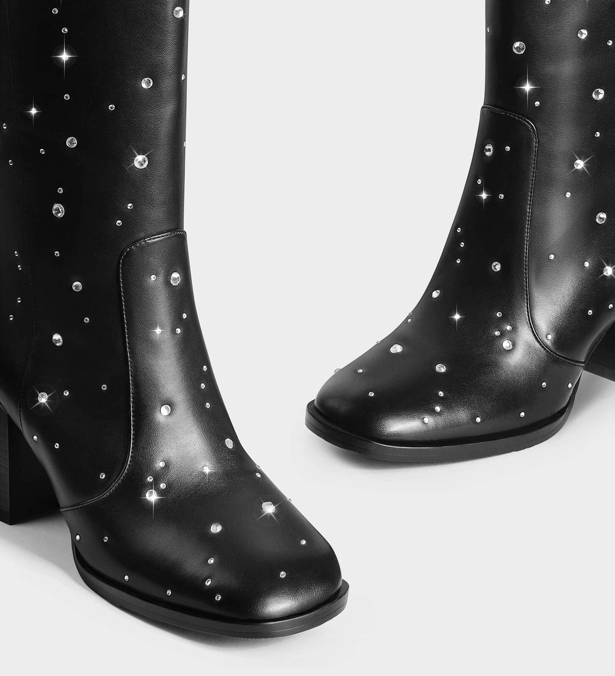 rhinestone boots women's