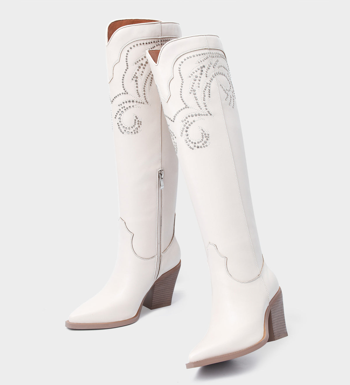white dress with cowgirl boots