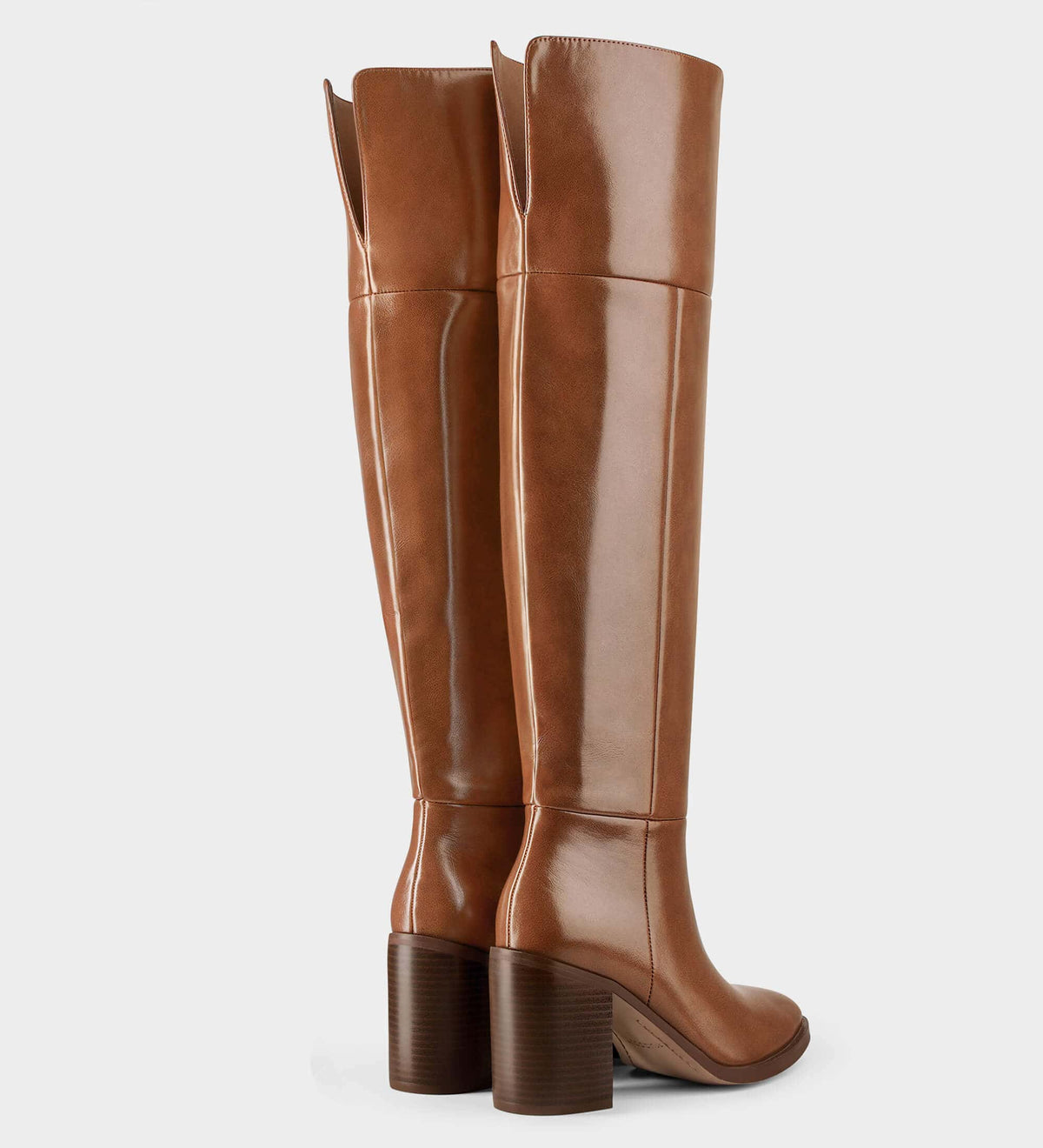 faux leather over the knee boots
