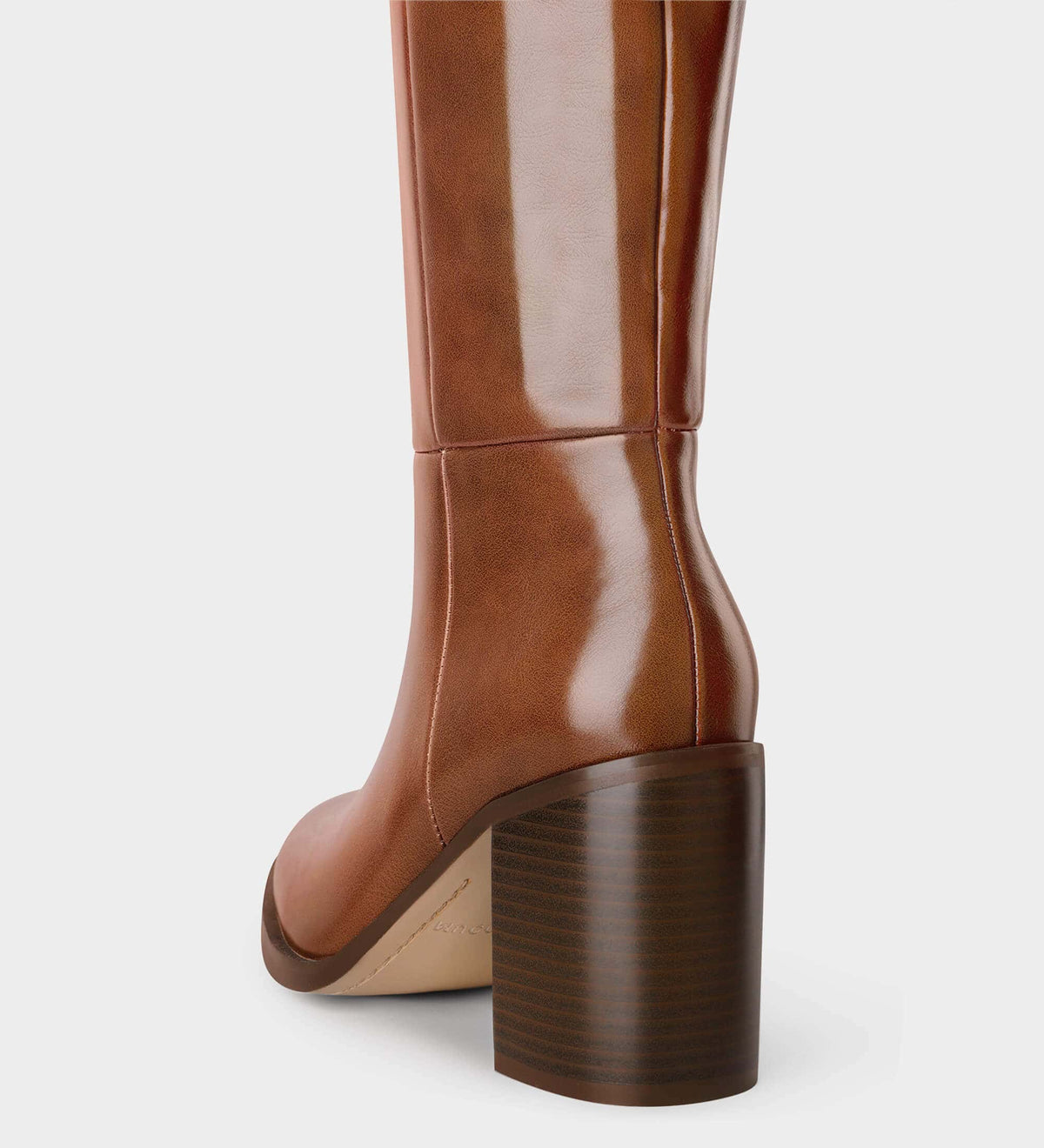 brown leather over the knee boots