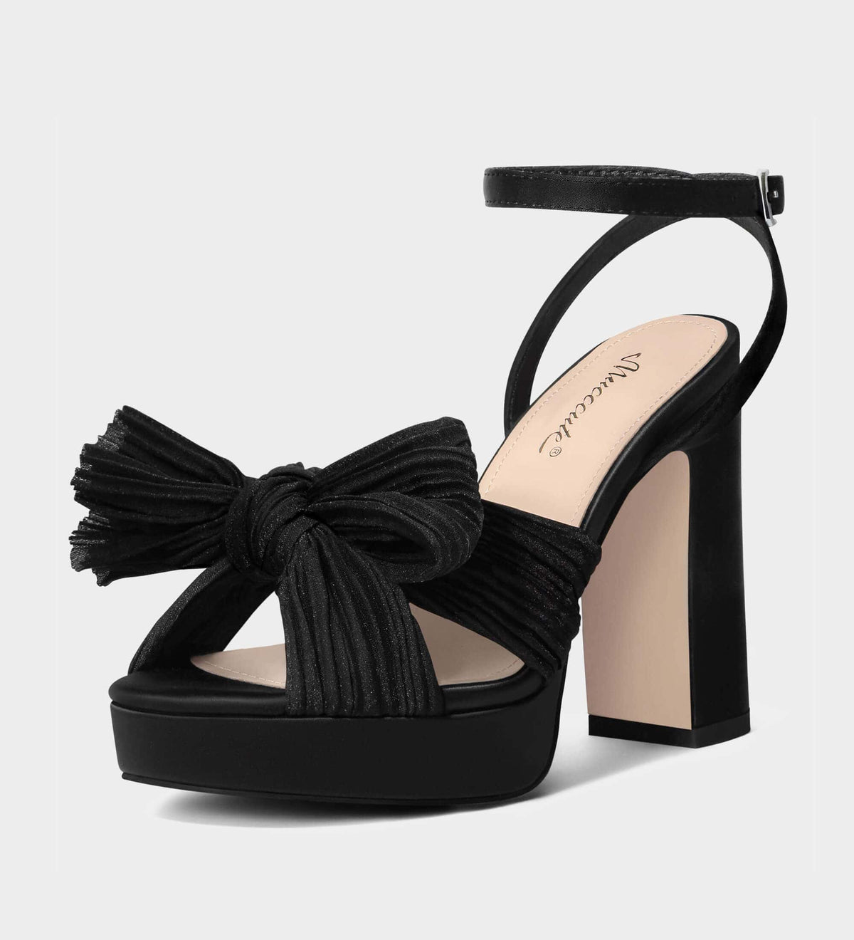 black platform sandals