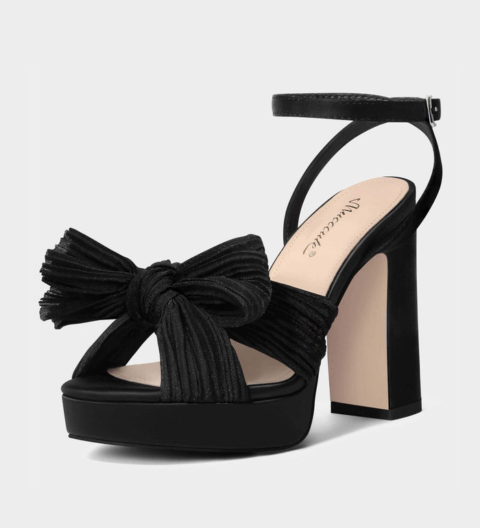black platform sandals