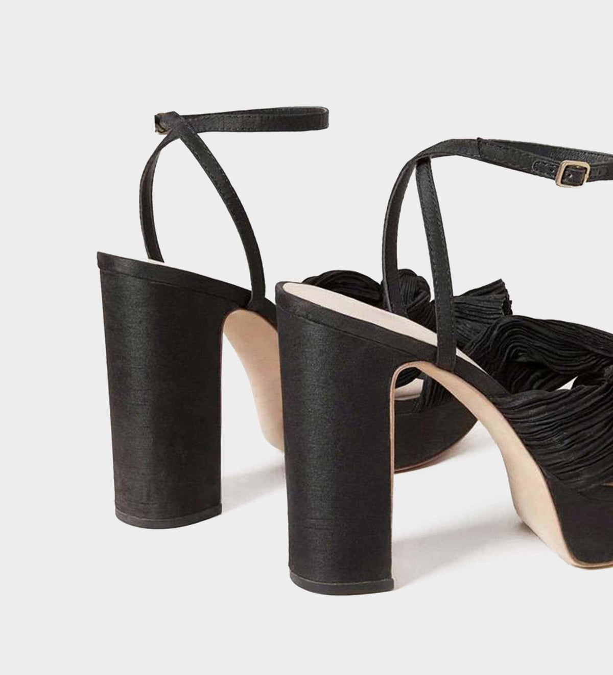 black chunky heel sandals