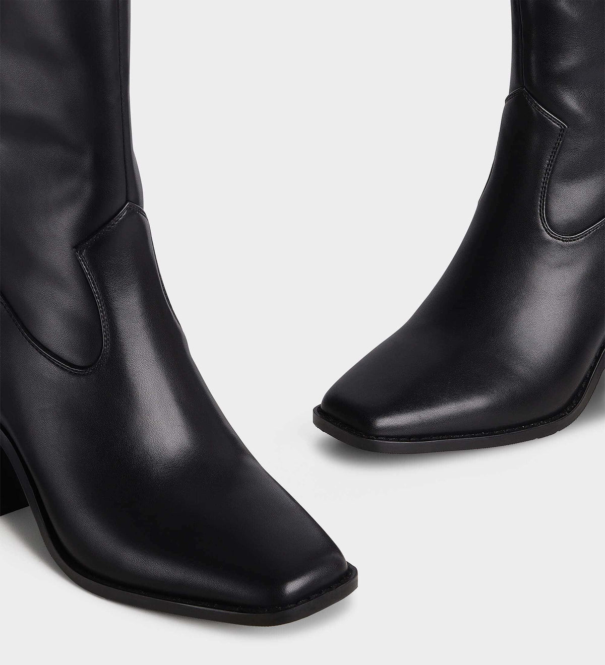 black boots with a chunky heel