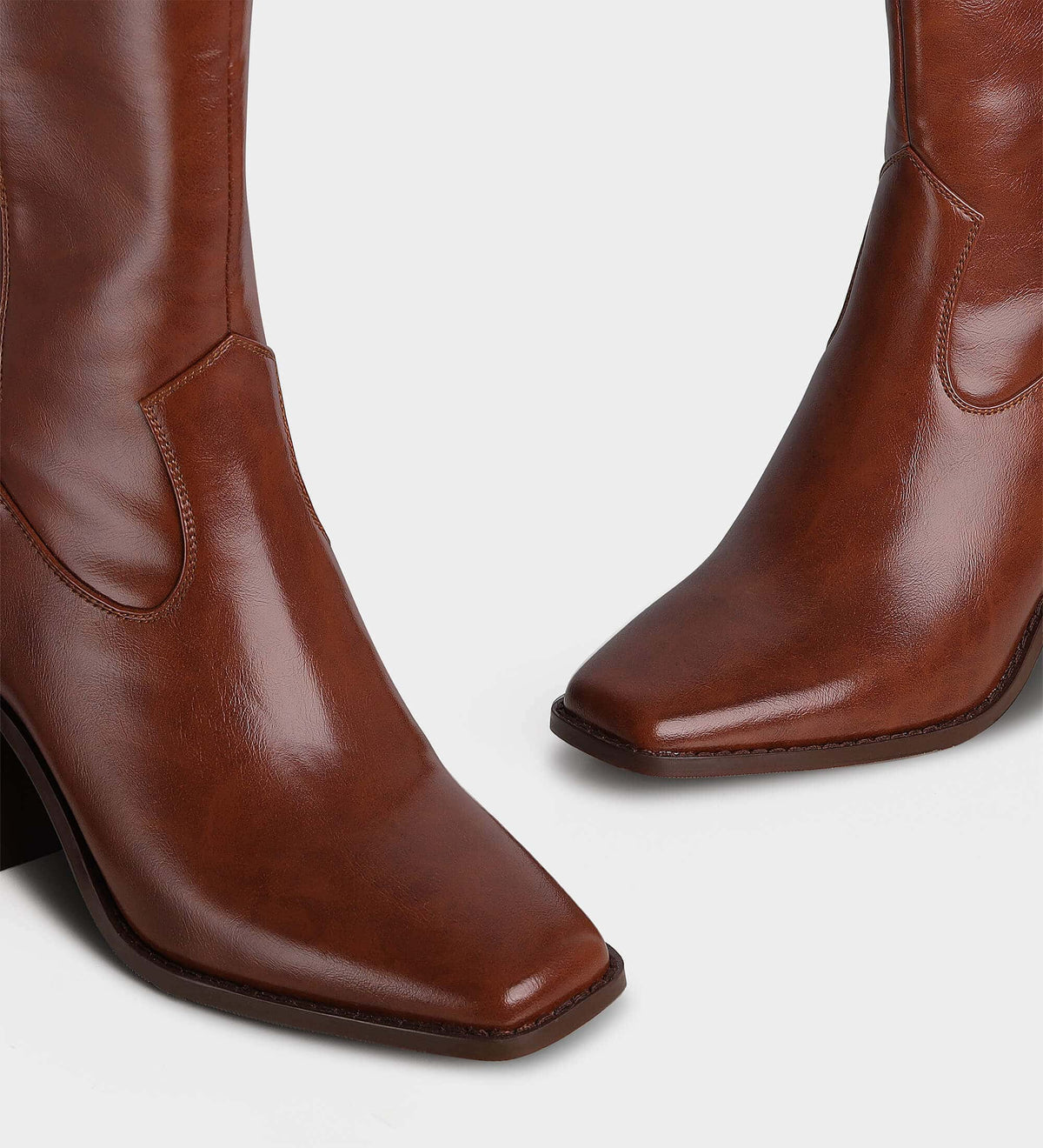 brown knee high boots