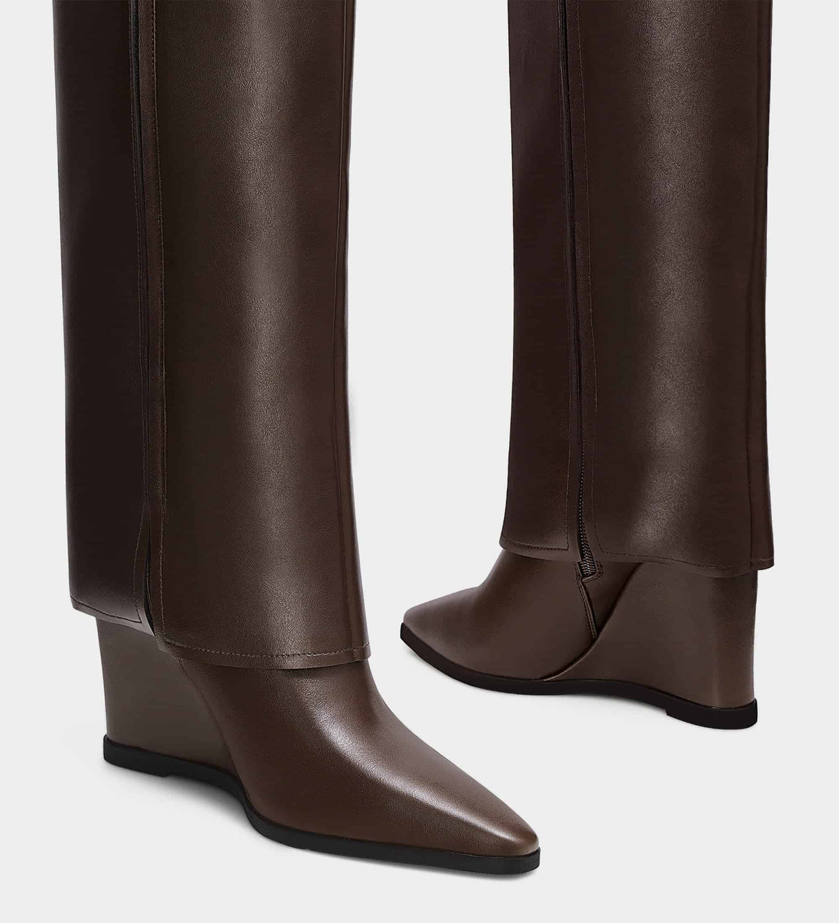 ladies wedge shoe boots