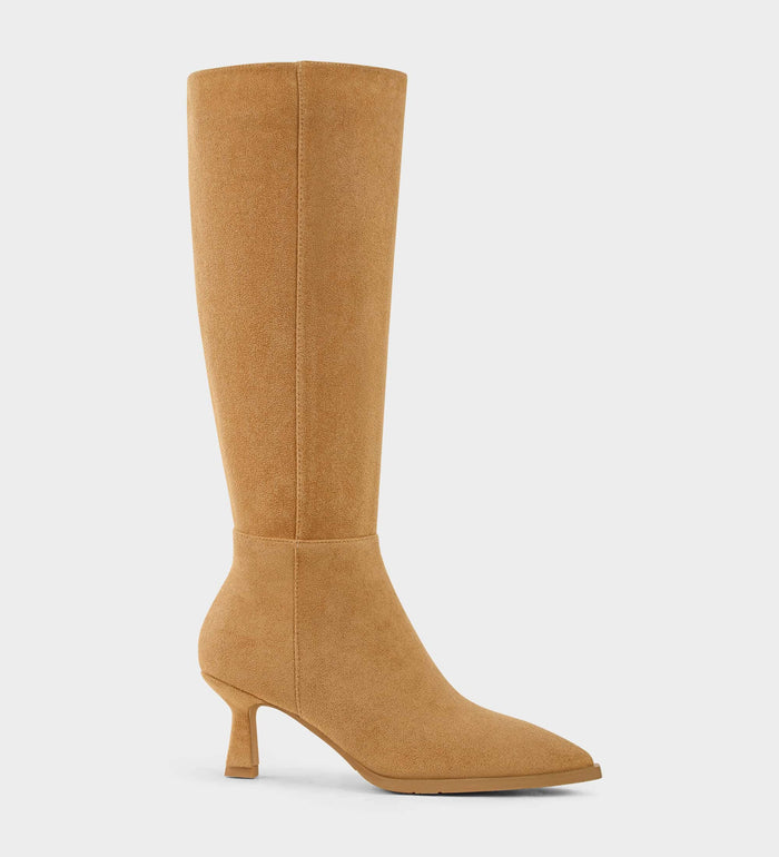 tan suede knee high boots