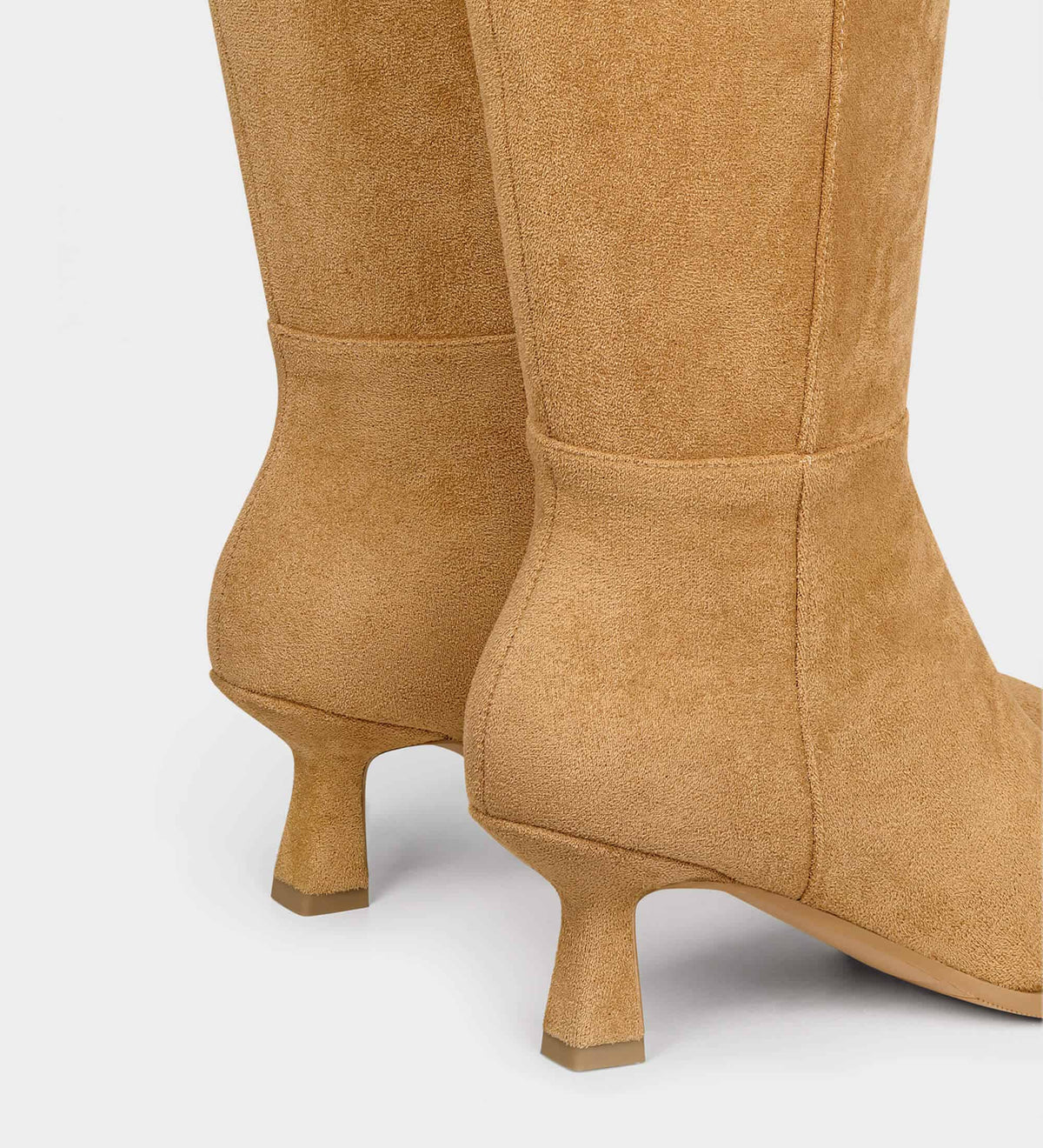 brown kitten heel boots