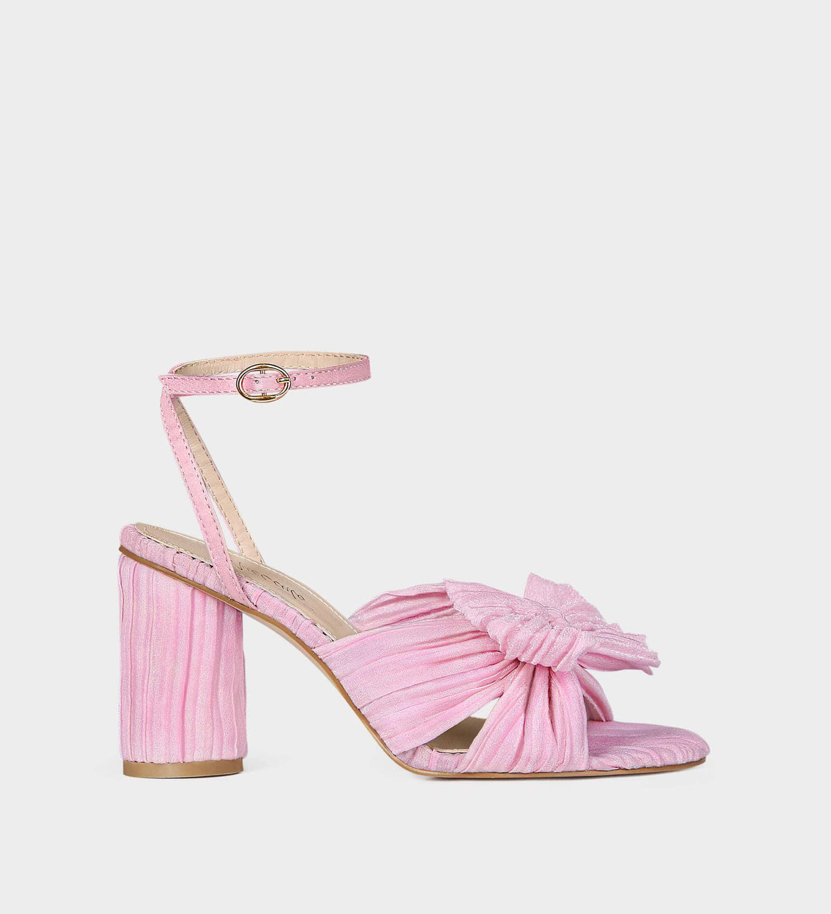 block heeled sandals pink