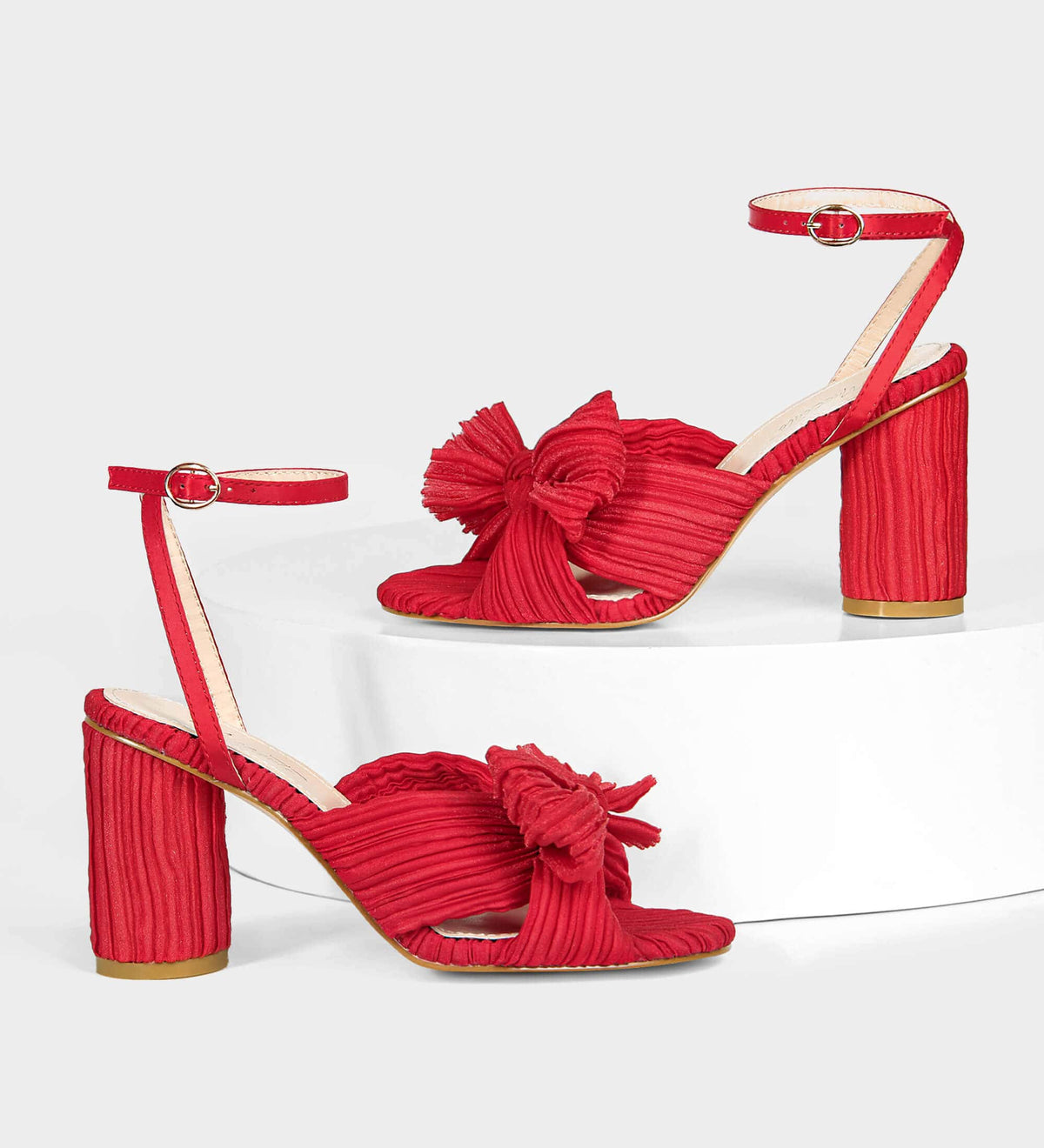red high heel sandals