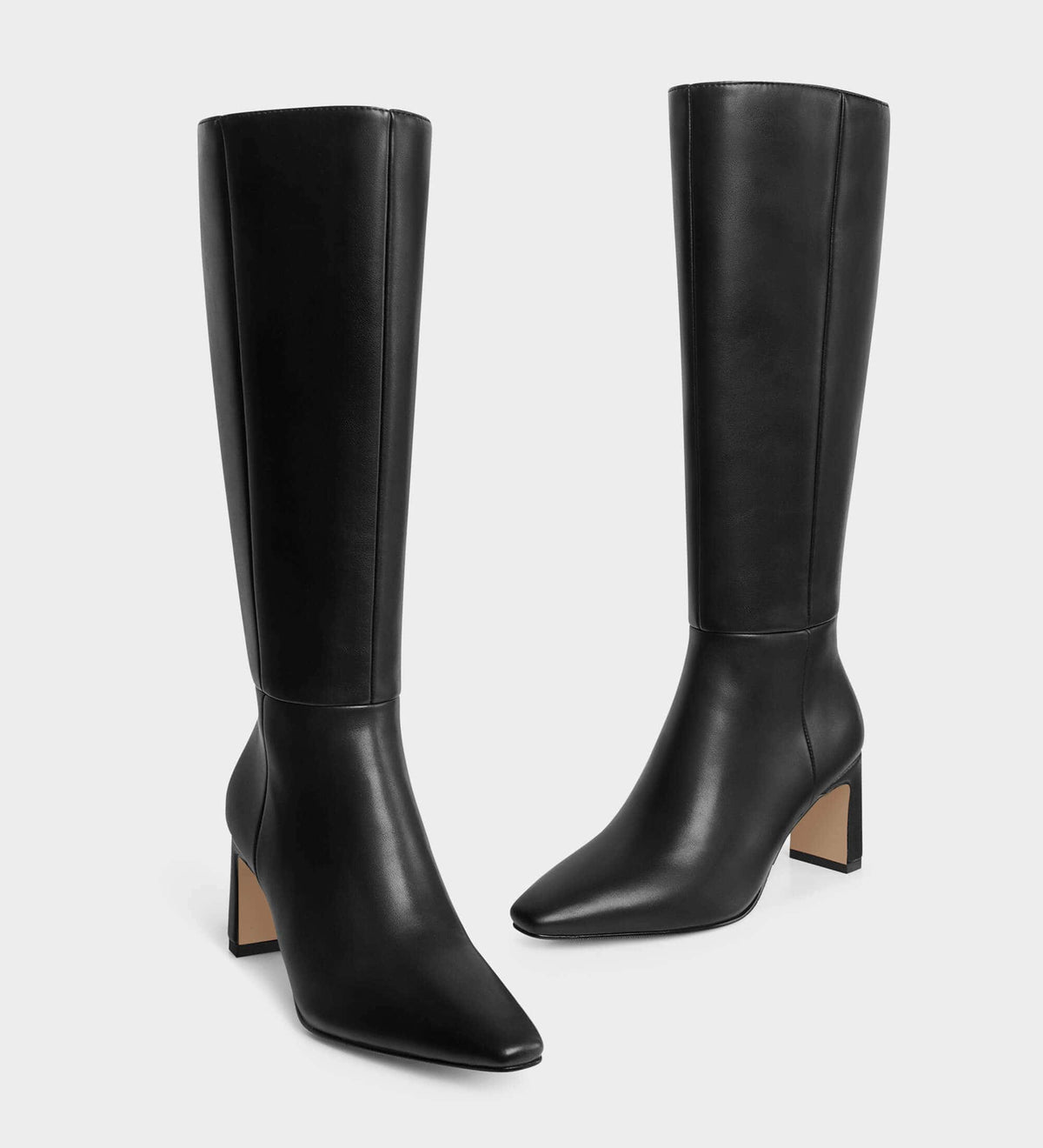 black chunky heel boots