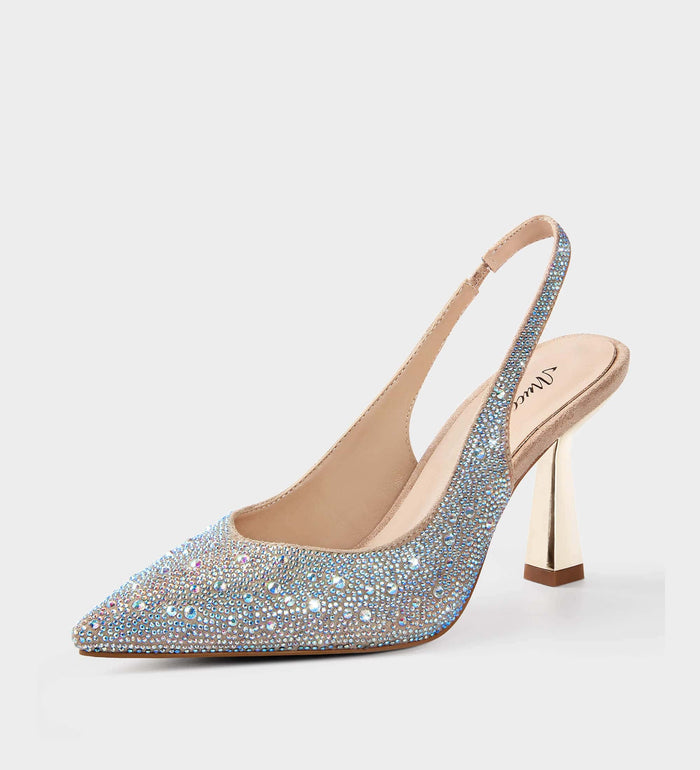 rhinestone pumps silver