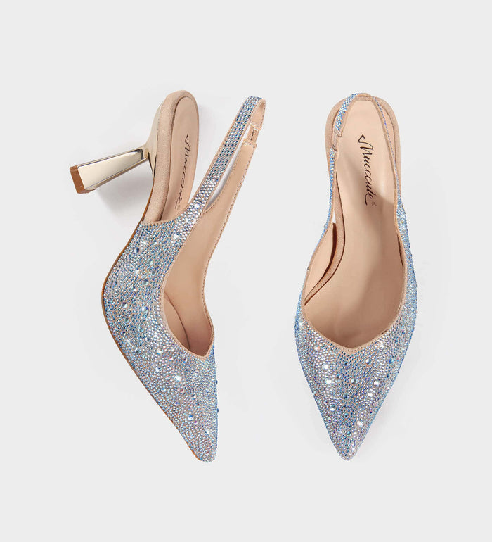 rhinestone pumps