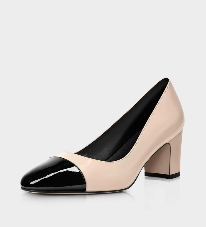 round toe pumps
