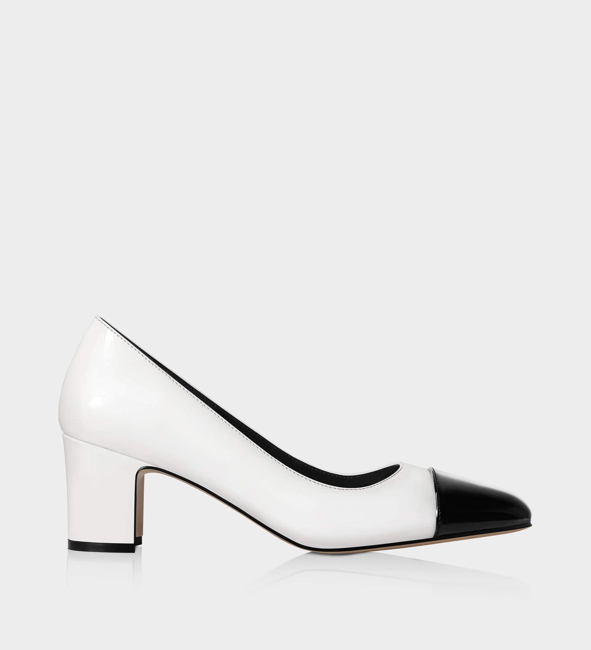 black and white pumps