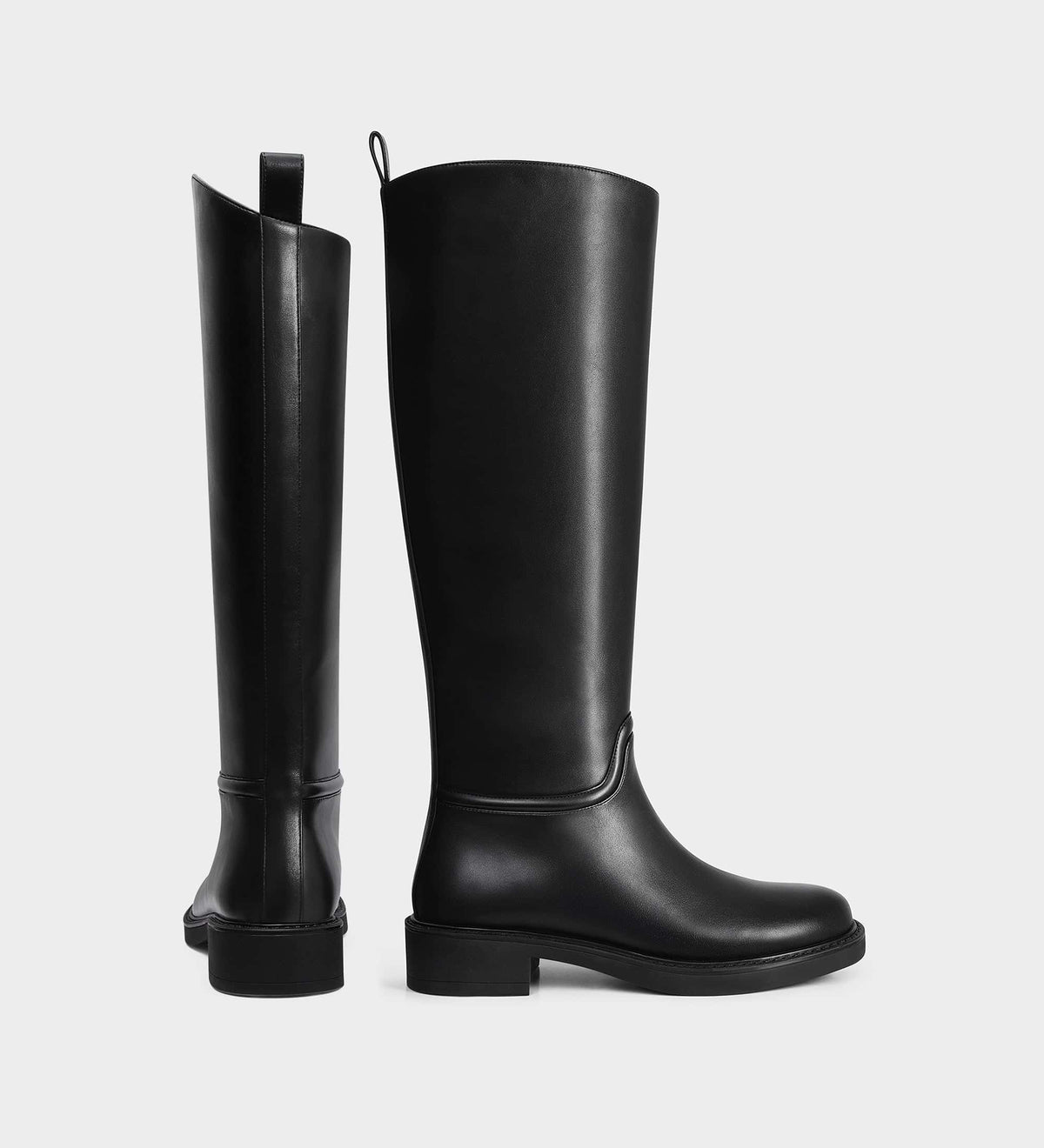 black tall boots