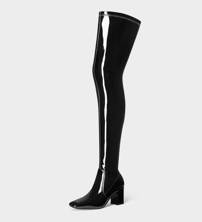 black over the knee boots