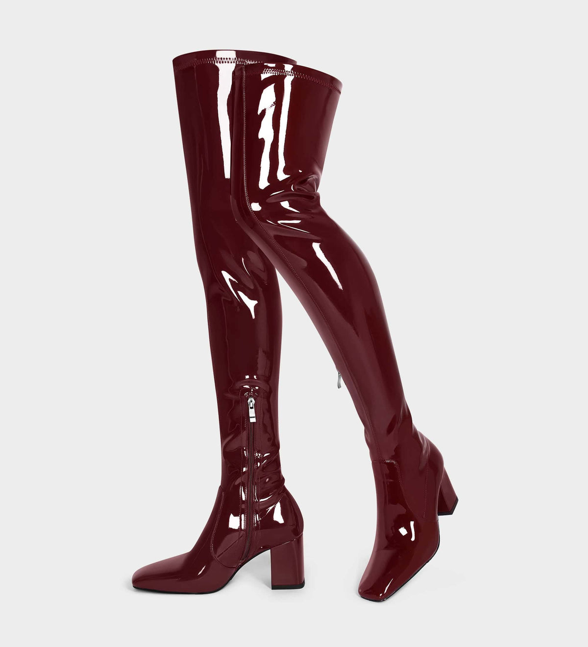 red over the knee boots