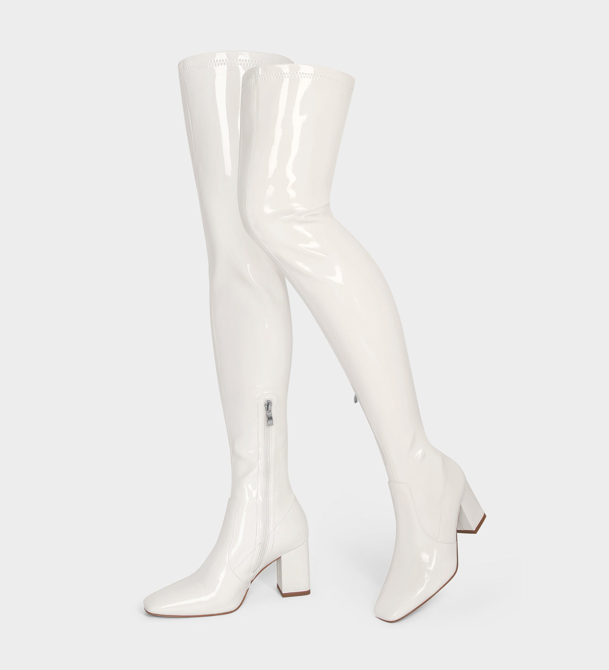 white gogo boots