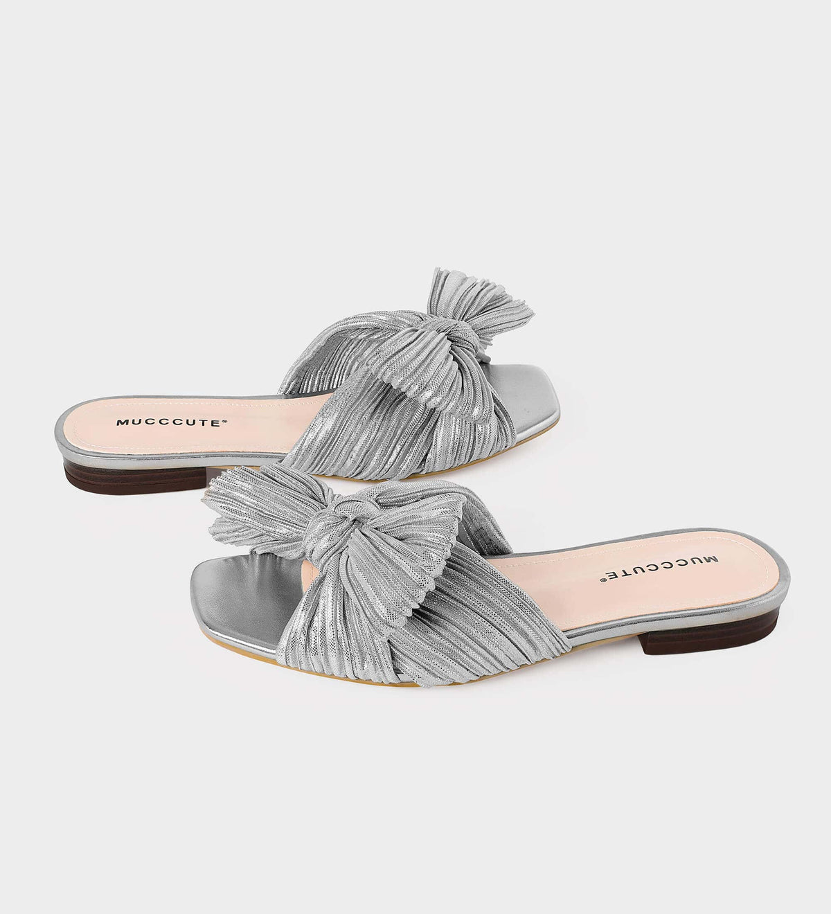 sandals flat silver