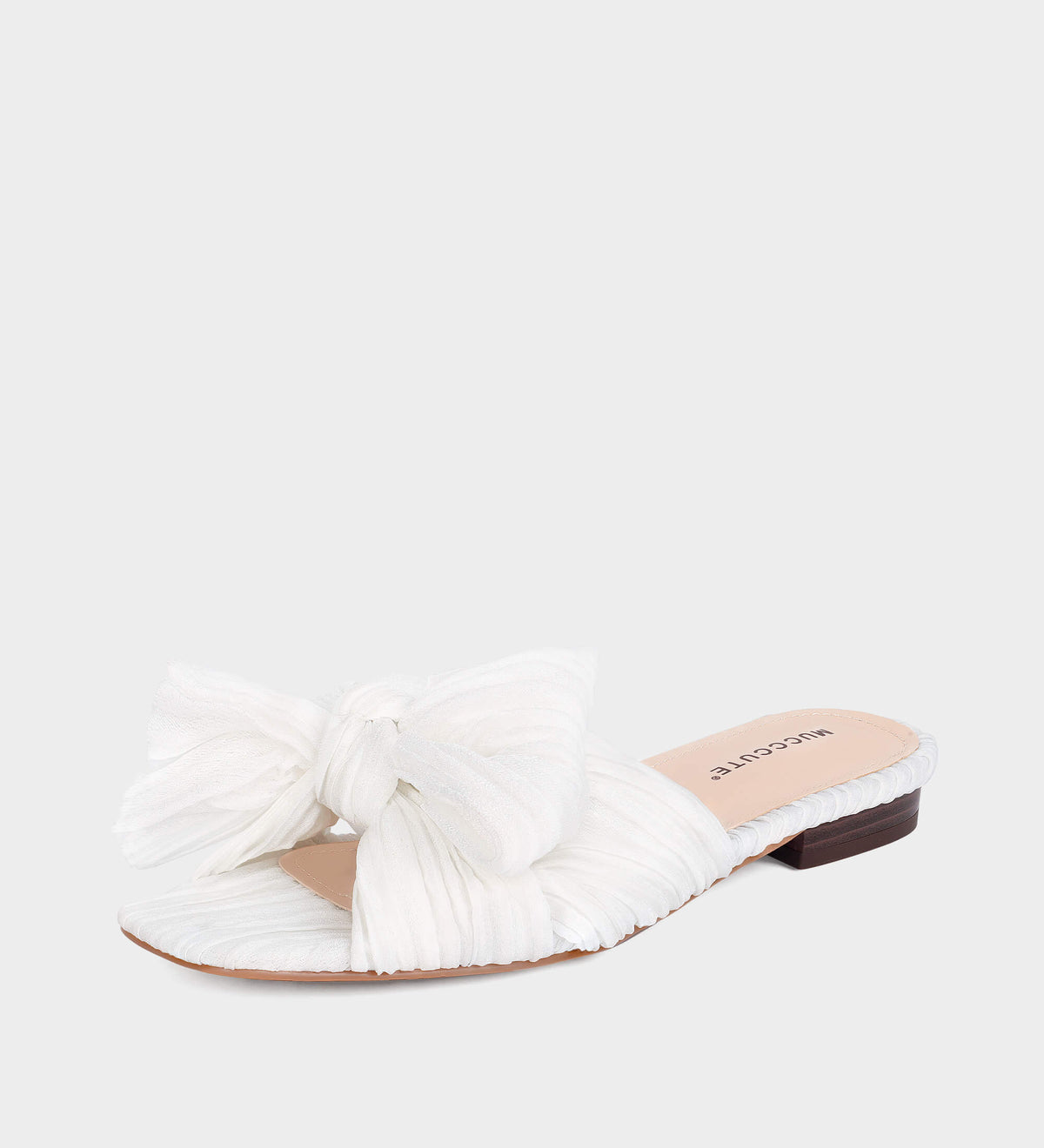 flat sandals with bow