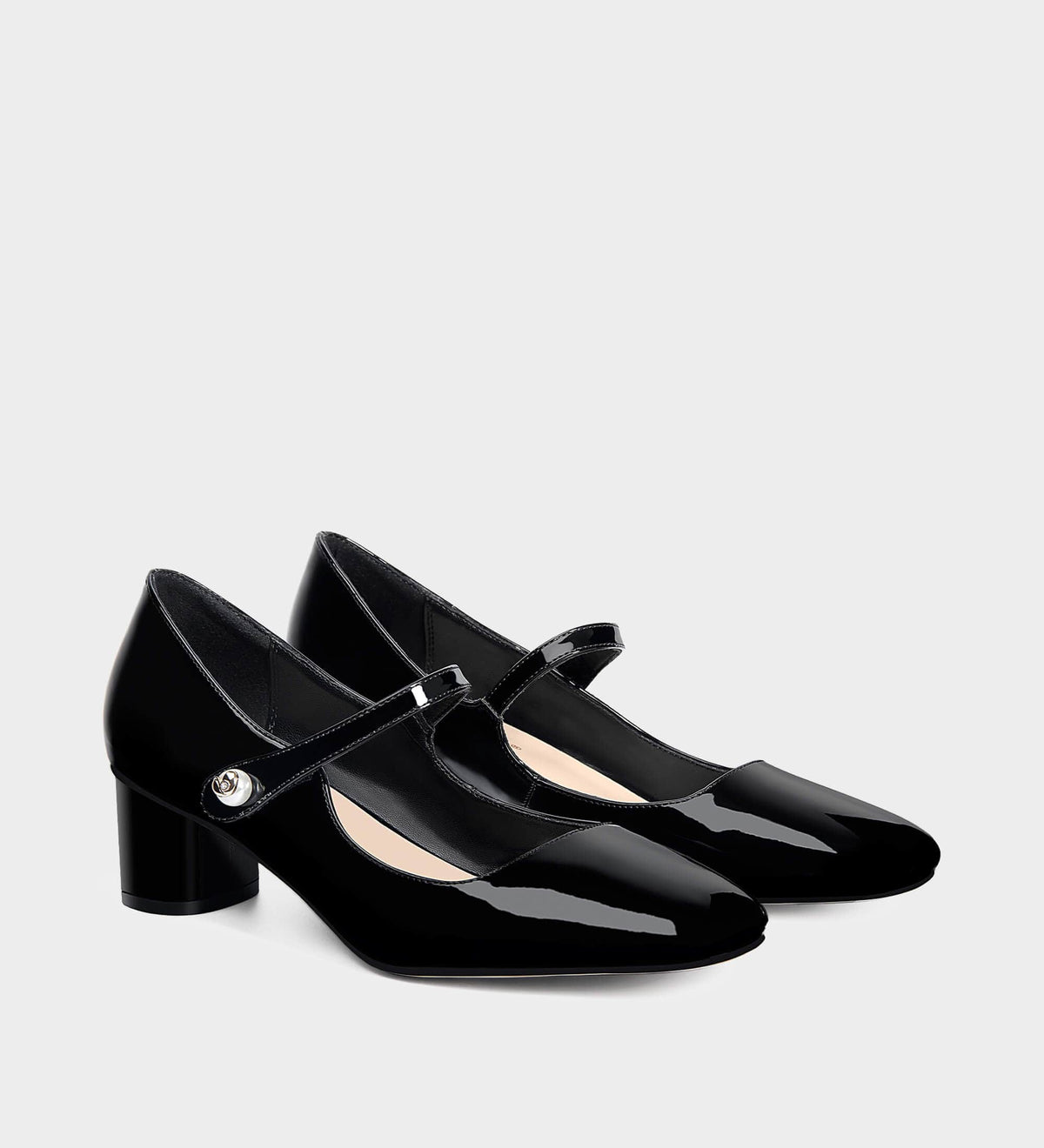 black ballet pump shoes