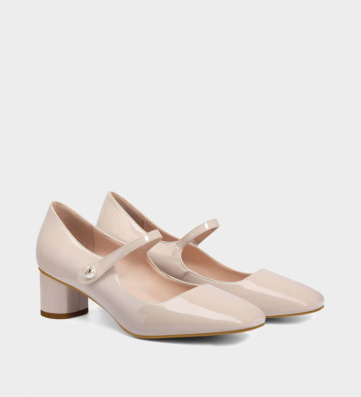 nude comfortable pumps