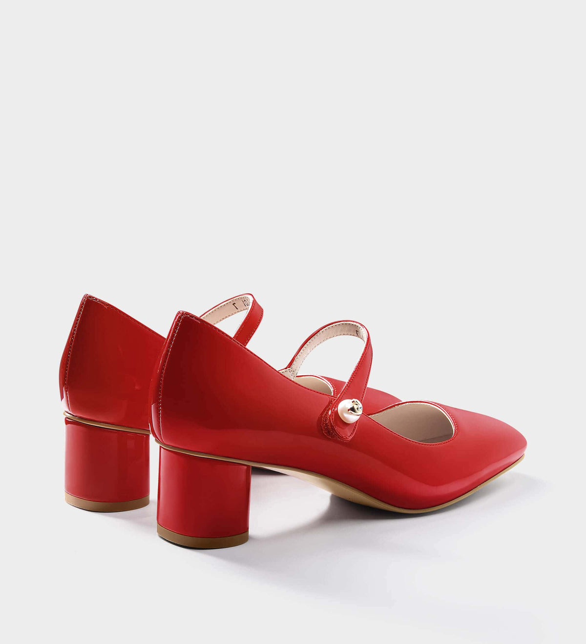 block heel square toe pumps