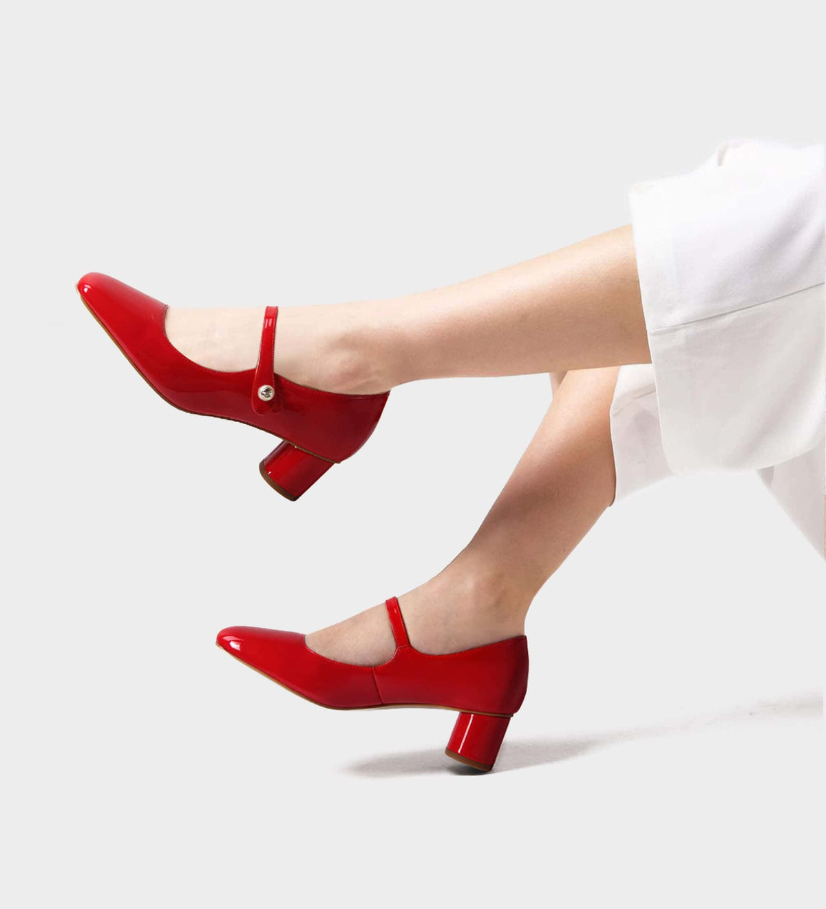 mary jane pumps with chunky heel