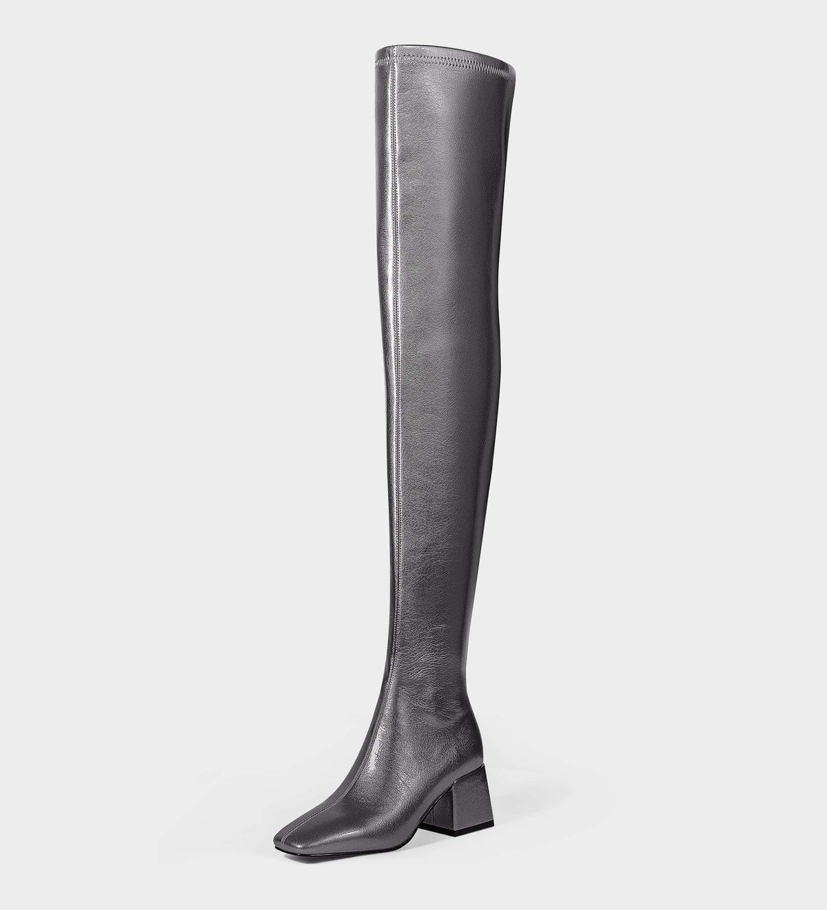 gray over the knee boots