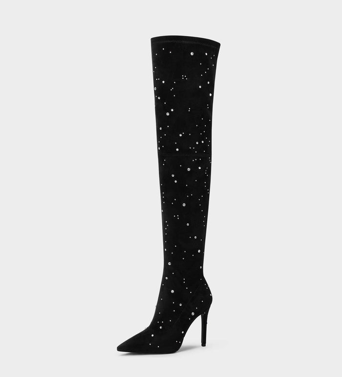 over the knee suede boots