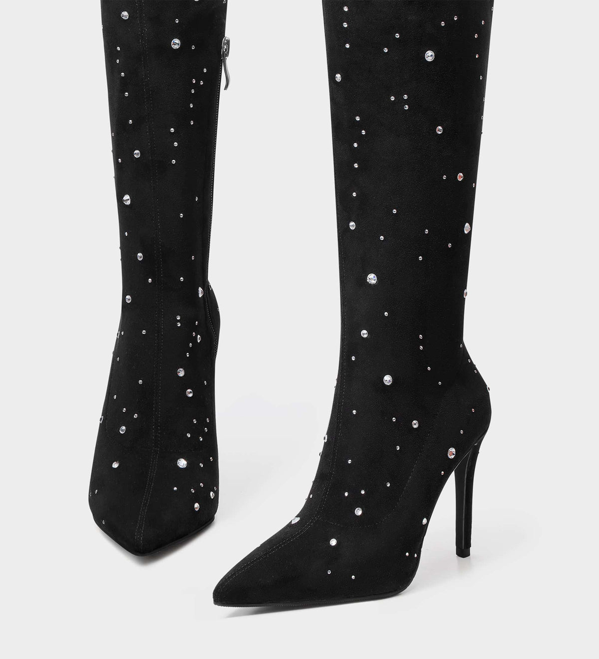 black thigh high boots