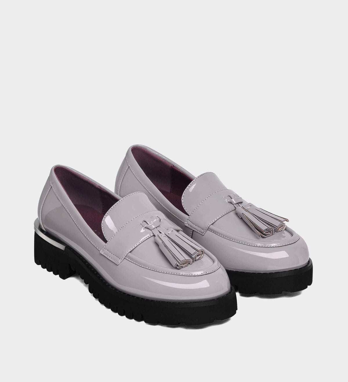 grey loafers for women