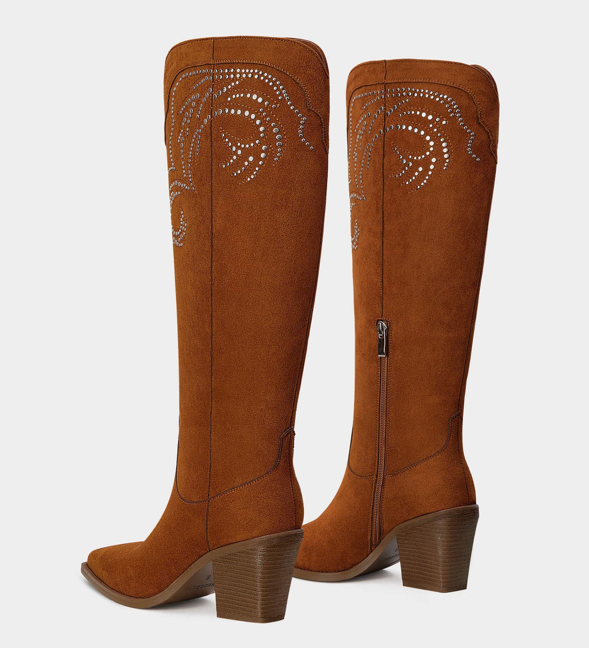brown suede cowgirl boots