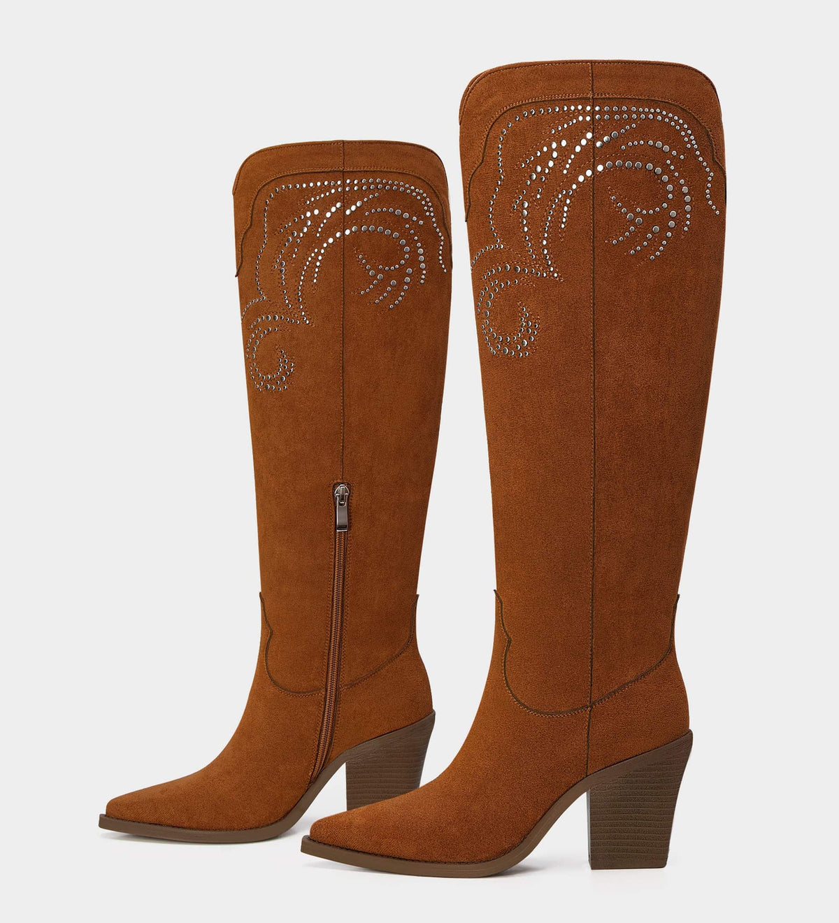 tall brown cowgirl boots