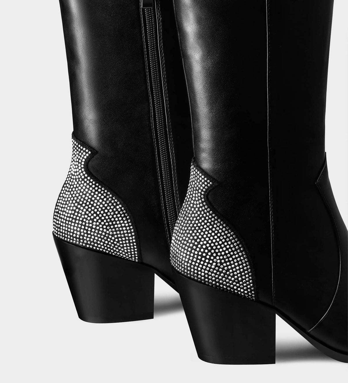 zipper western boots