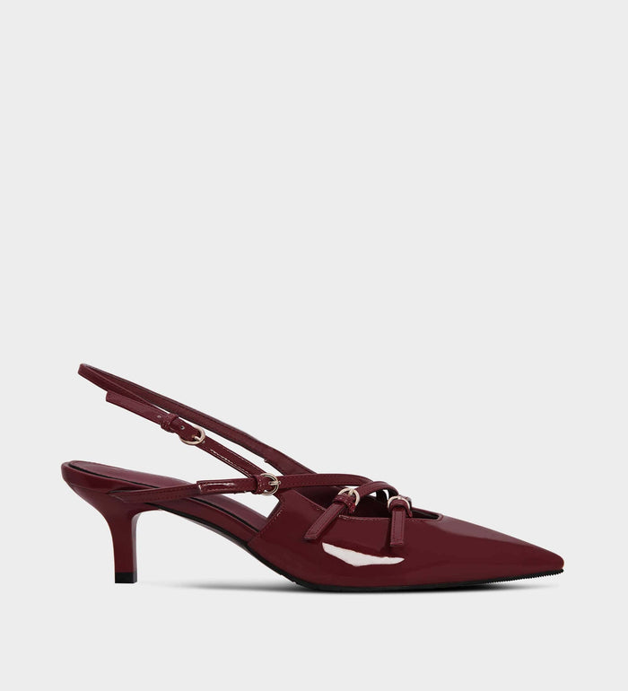 red kitten heel shoes​