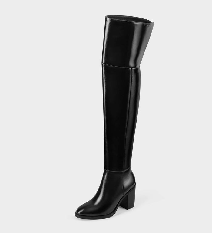 boots over the knee black​