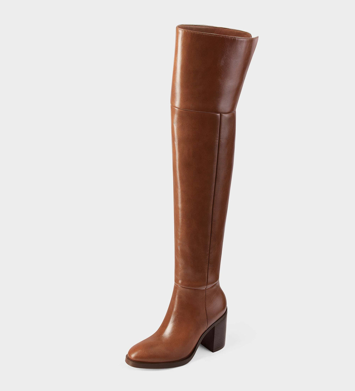over the knee high boots brown​