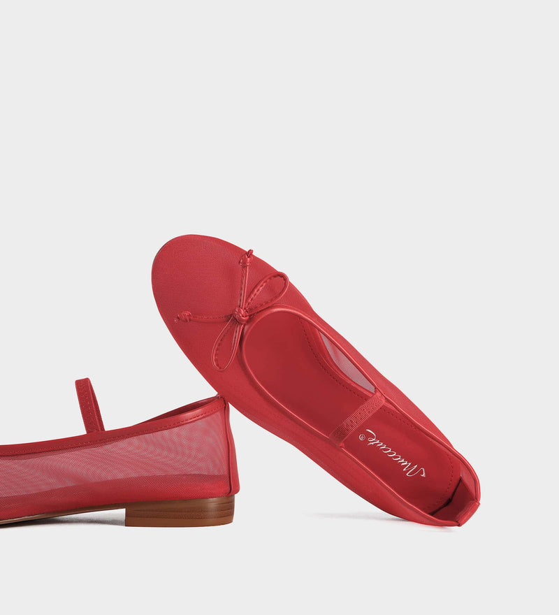 red ballet flats​