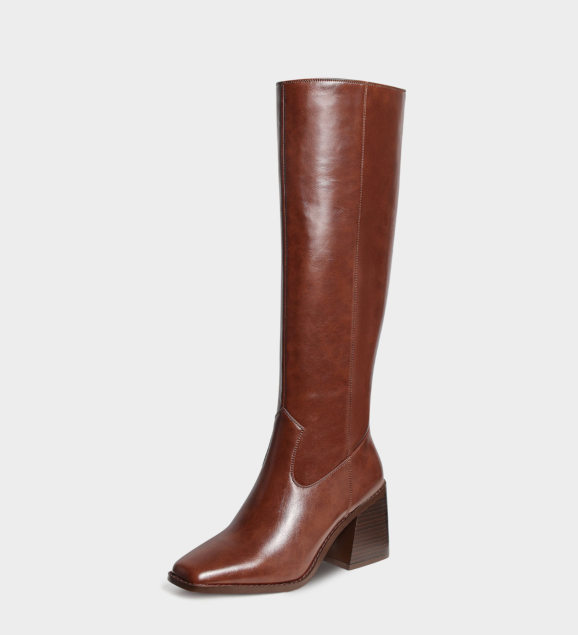 Square Toe Knee High Boots With Side Zippers | MUCCCUTE Square Toe Knee High Boots With Side Zippers | MUCCCUTE