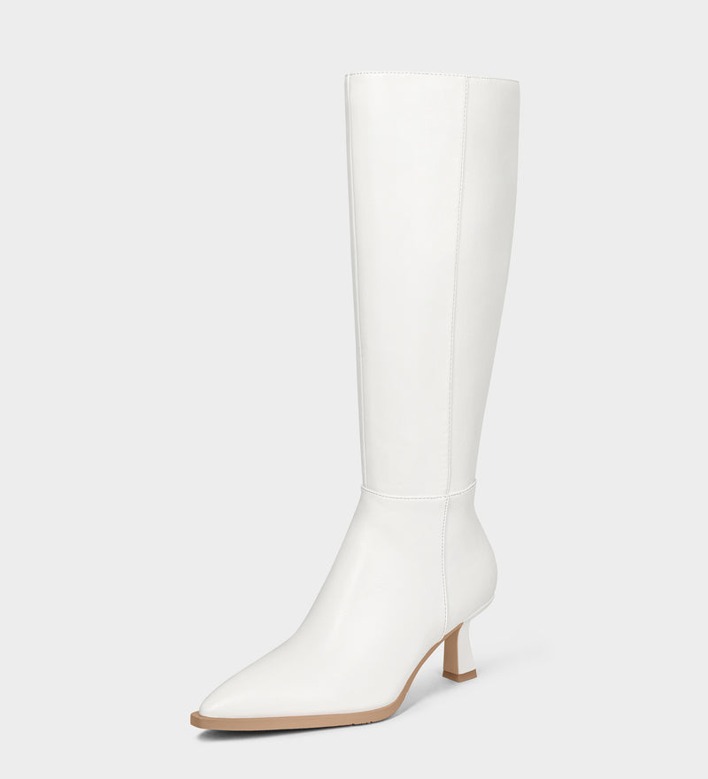 knee high white boots​