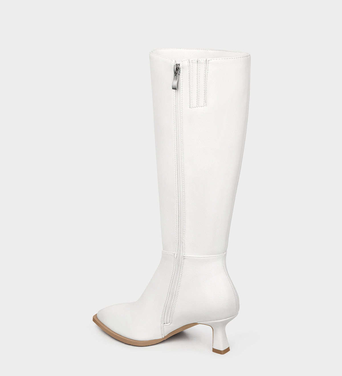 white boots knee high​