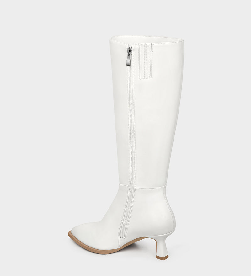 white boots knee high​