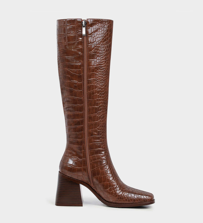 brown crocodile boots​
