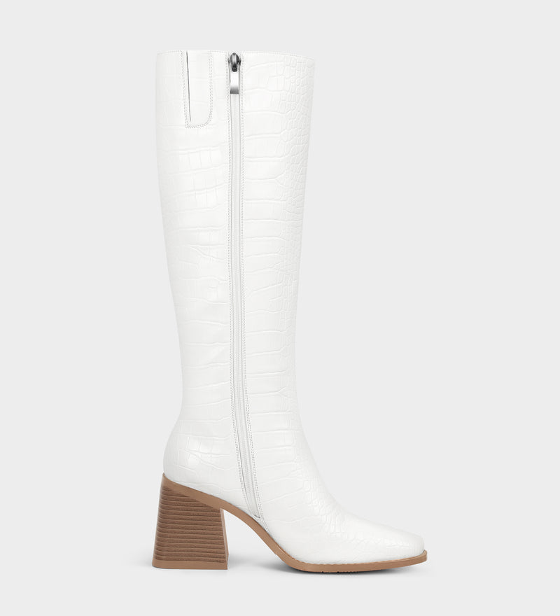 knee high white boots​