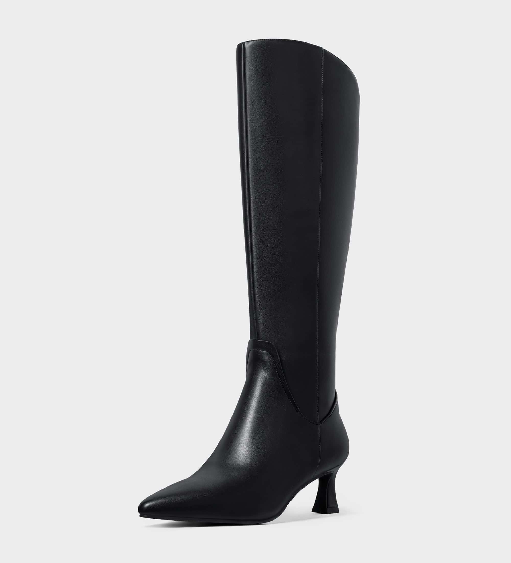 Kitten heel knee high boots clearance